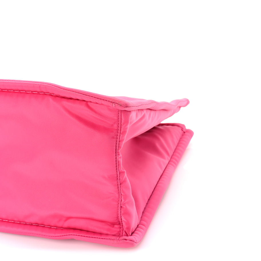 Prada Tessuto Nylon Chain Tote  Fuxia Image 8
