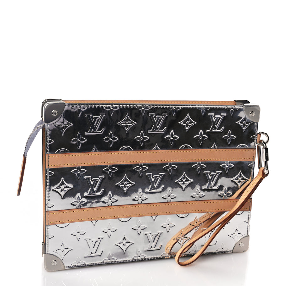 Louis Vuitton Monogram Mirror Trunk Pouch Silver Image 3