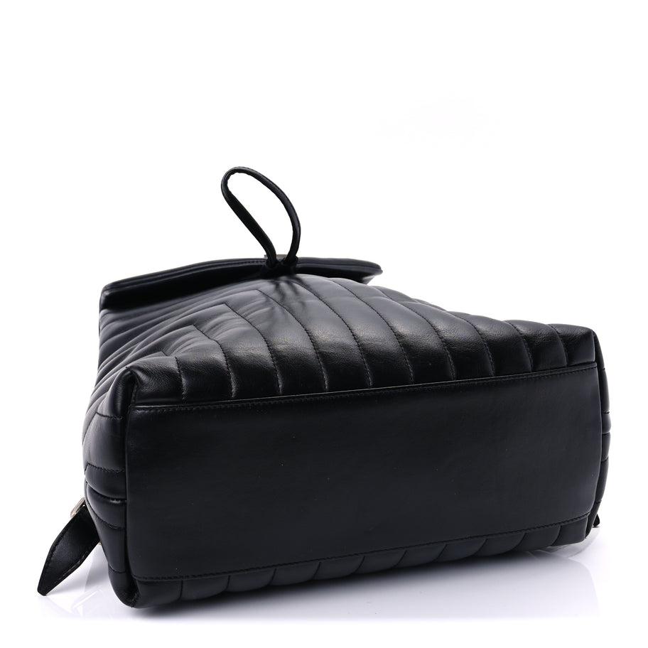 Saint Laurent Calfskin Y Quilted Monogram Medium Loulou Backpack