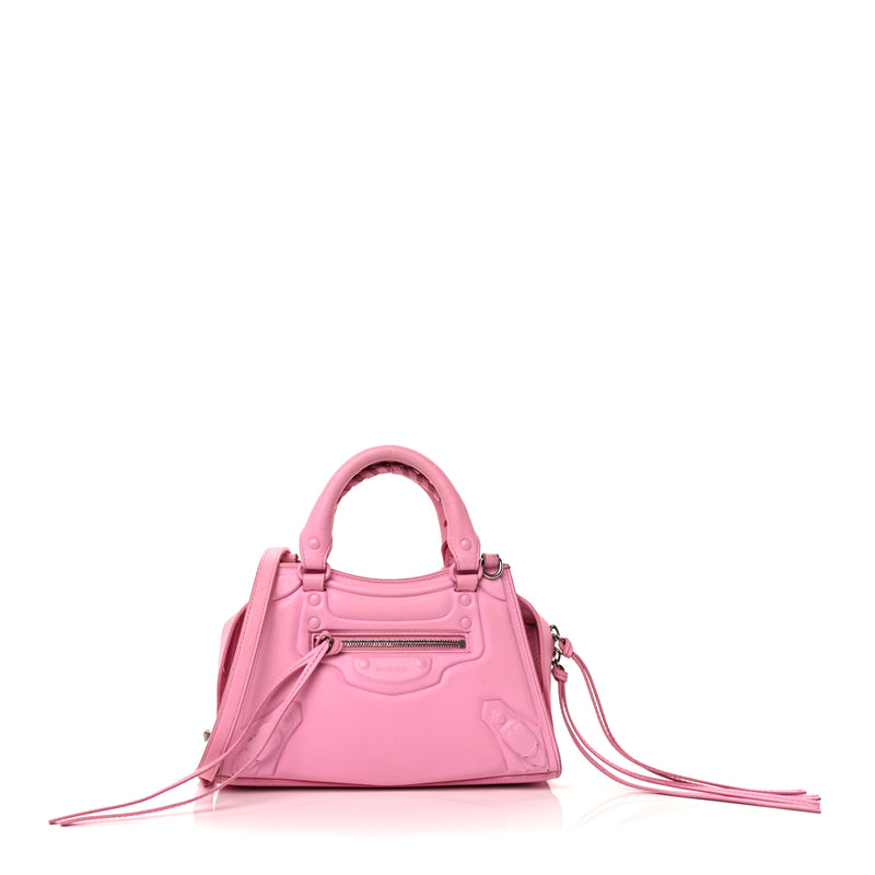  Balenciaga Cake Calfskin Tonal Hardware Mini Neo Classic City  Rose