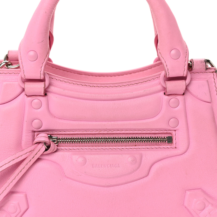 Balenciaga Cake Calfskin Tonal Hardware Mini Neo Classic City  Rose Image 3