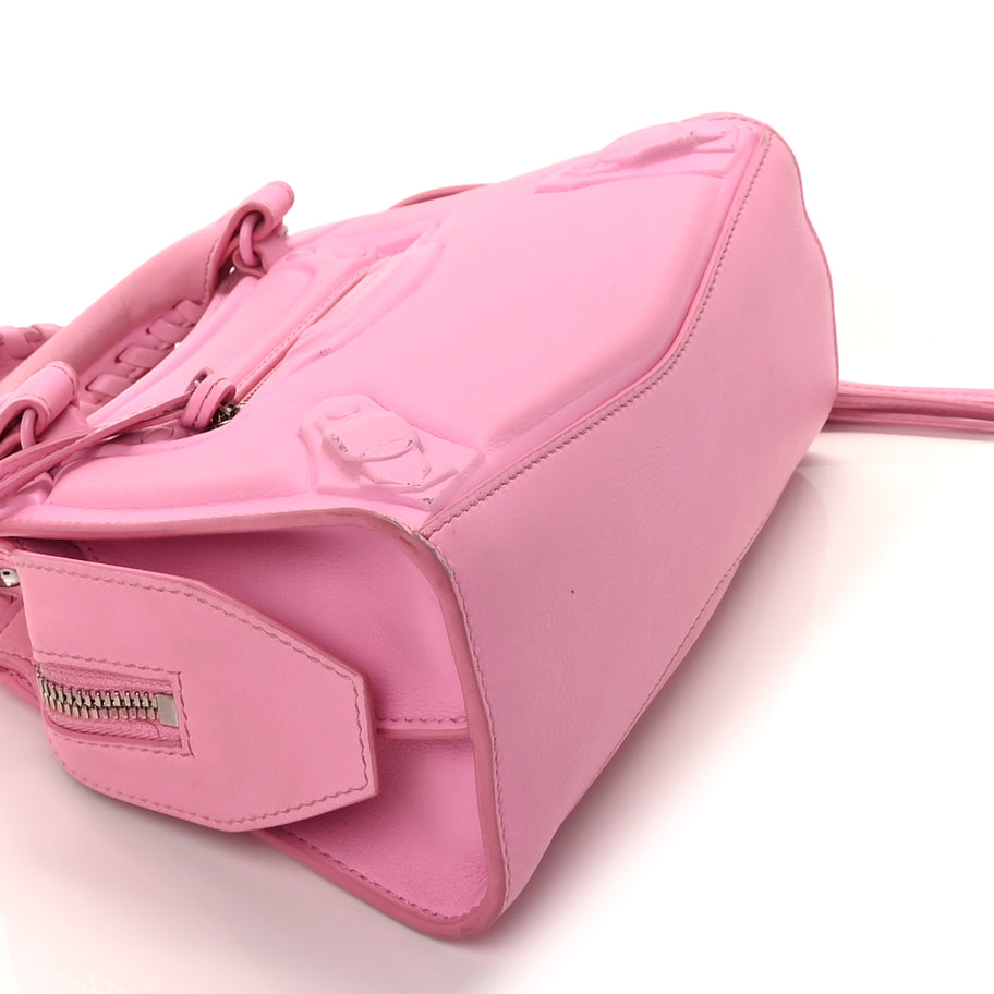 Balenciaga Cake Calfskin Tonal Hardware Mini Neo Classic City  Rose Image 6