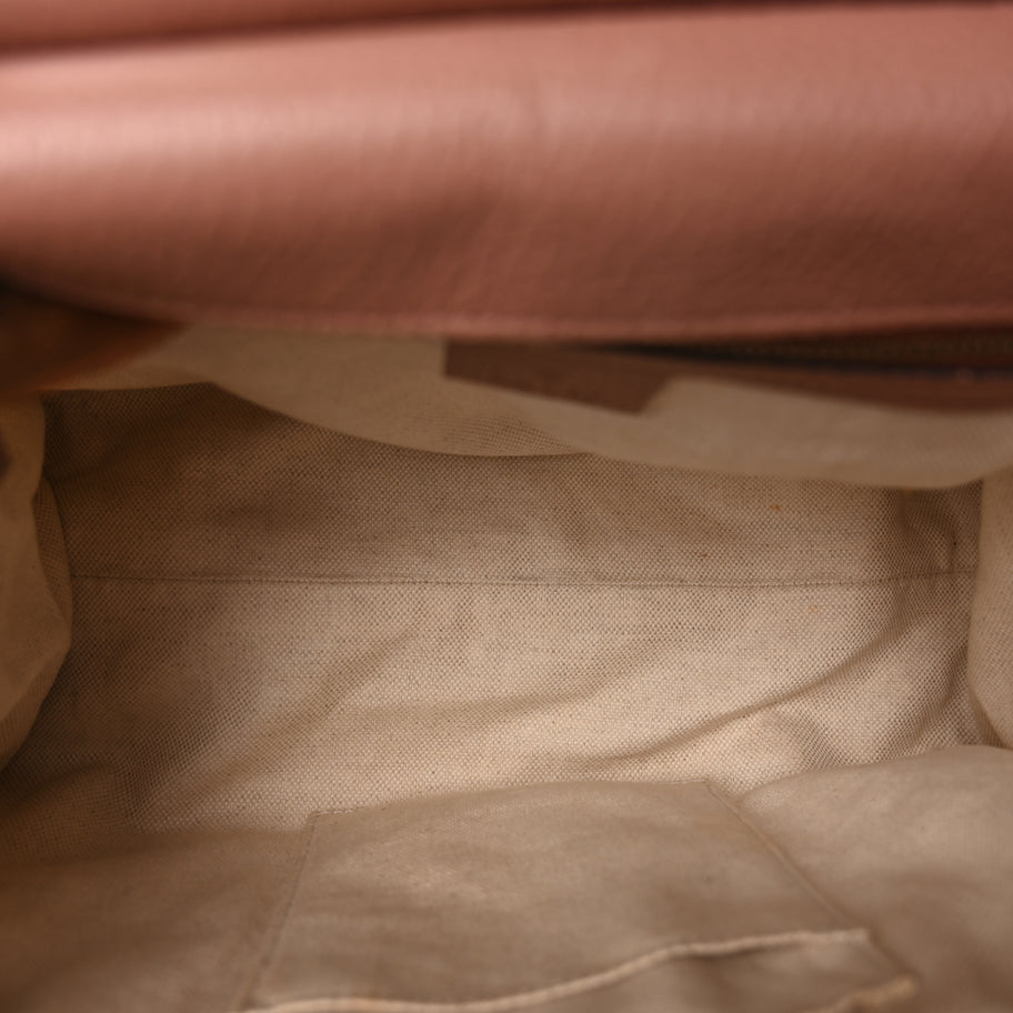 Gucci Calfskin Small GG Marmont Top Handle Bag Rosy Phard Image 4