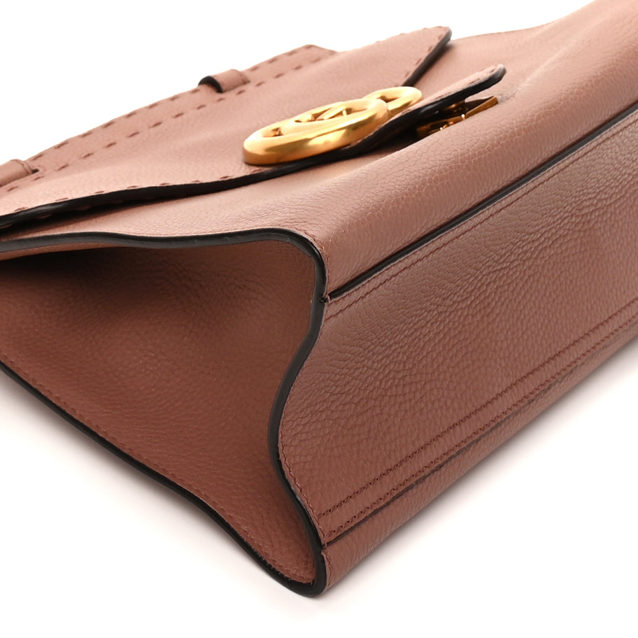 Gucci Calfskin Small GG Marmont Top Handle Bag Rosy Phard Image 7