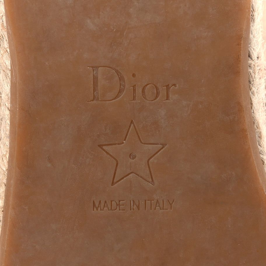 Christian Dior  Calfskin D-Dior Espadrille Platform Sandals 35 Off White Image 7