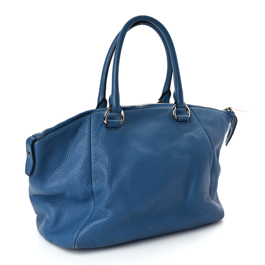 Prada Vitello Daino Shoulder Bag Cobalto Image 2