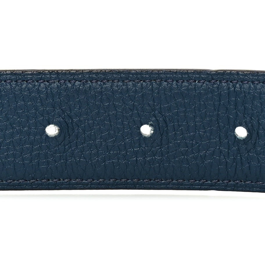 Hermes Box Togo 32mm Guilloche H Belt 120 48 Black Bleu de Prusse Image 3