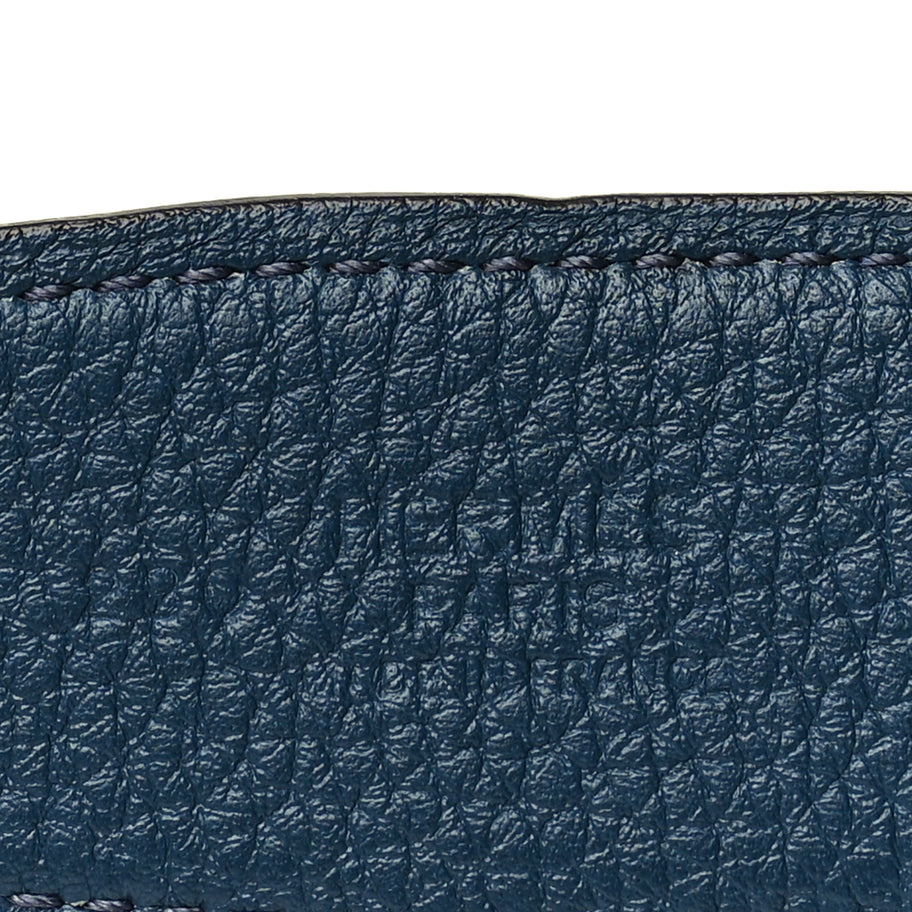 Hermes Box Togo 32mm Guilloche H Belt 120 48 Black Bleu de Prusse Image 5