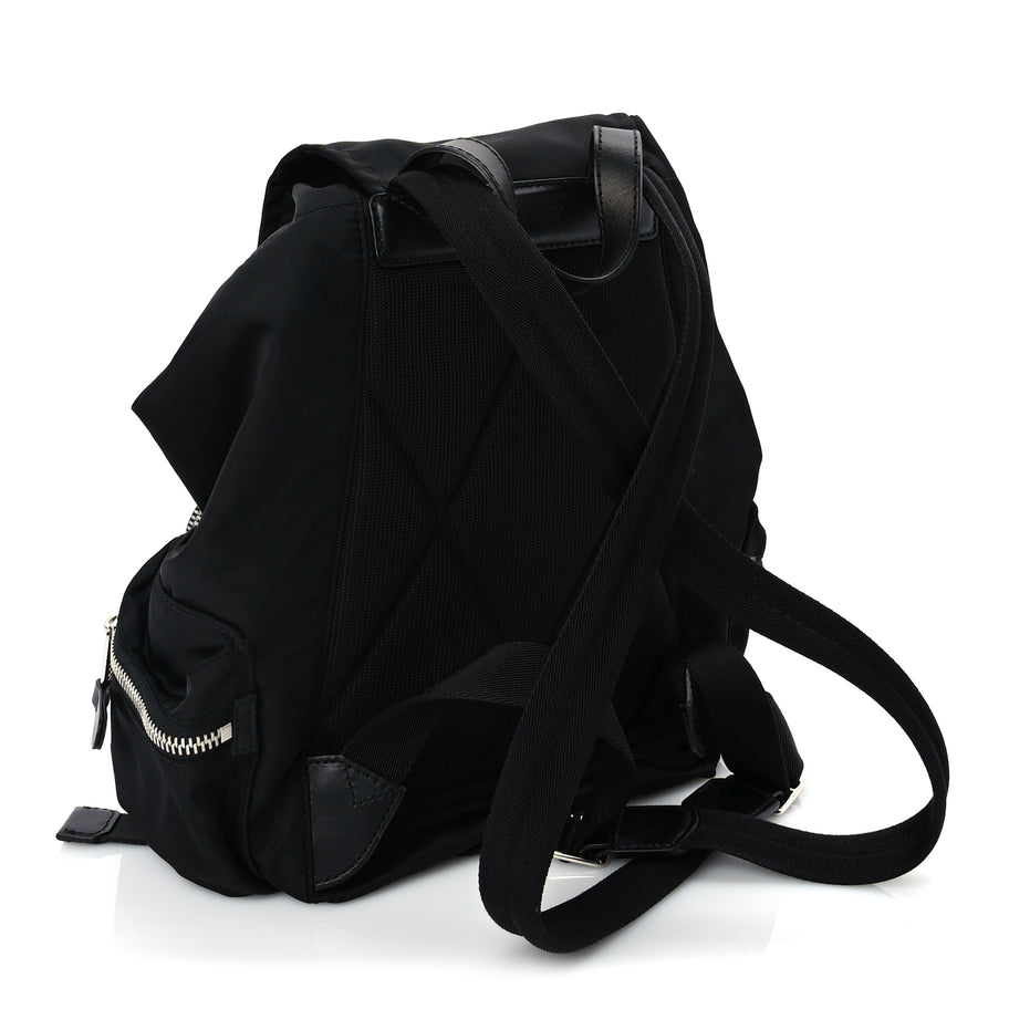 Burberry Nylon Logo Print Medium Rucksack Backpack Black Image 2