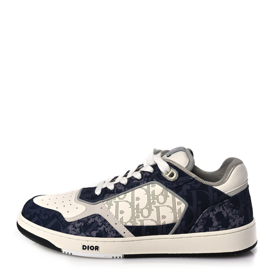 Christian Dior X DENIM TEARS Smooth Calfskin Oblique Denim Mens B27 Low Top Sneakers 41 Blue Image 1