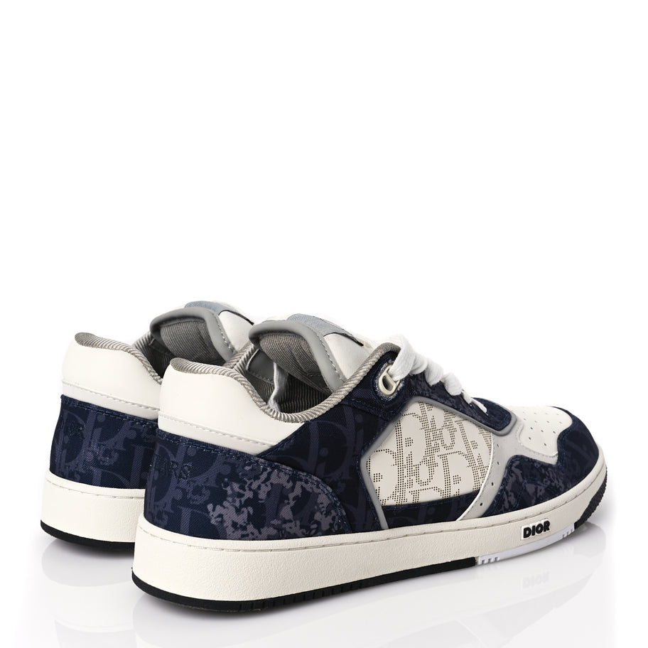 Christian Dior X DENIM TEARS Smooth Calfskin Oblique Denim Mens B27 Low Top Sneakers 41 Blue Image 3