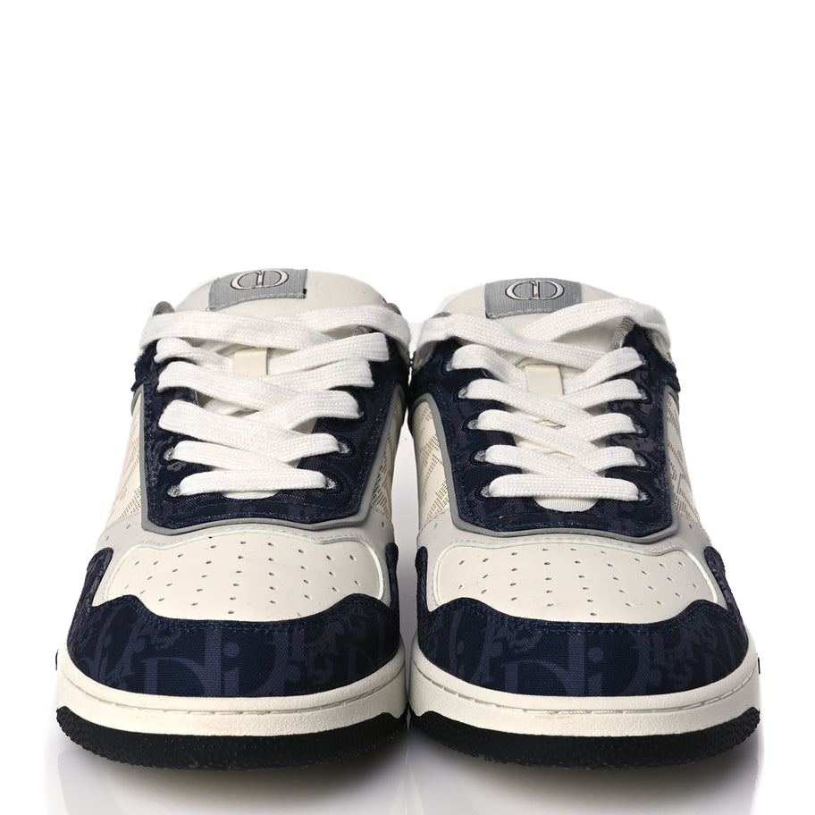 Christian Dior X DENIM TEARS Smooth Calfskin Oblique Denim Mens B27 Low Top Sneakers 41 Blue Image 4