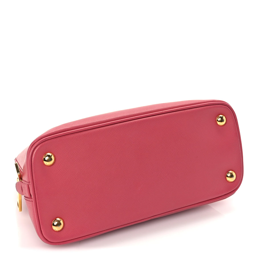 Prada Saffiano Vernice Small Promenade Tote  Peonia Image 3