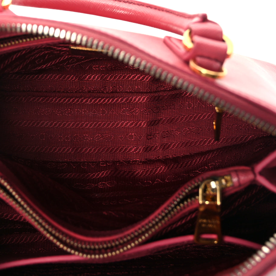 Prada Saffiano Vernice Small Promenade Tote  Peonia Image 4