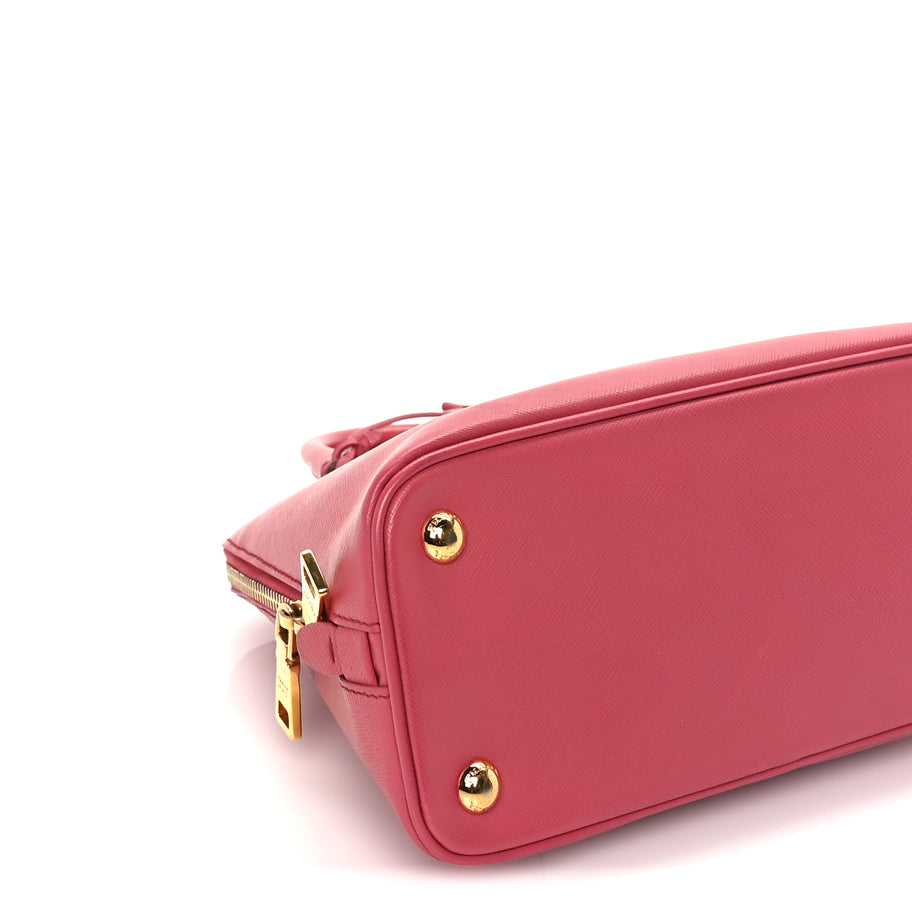 Prada Saffiano Vernice Small Promenade Tote  Peonia Image 7