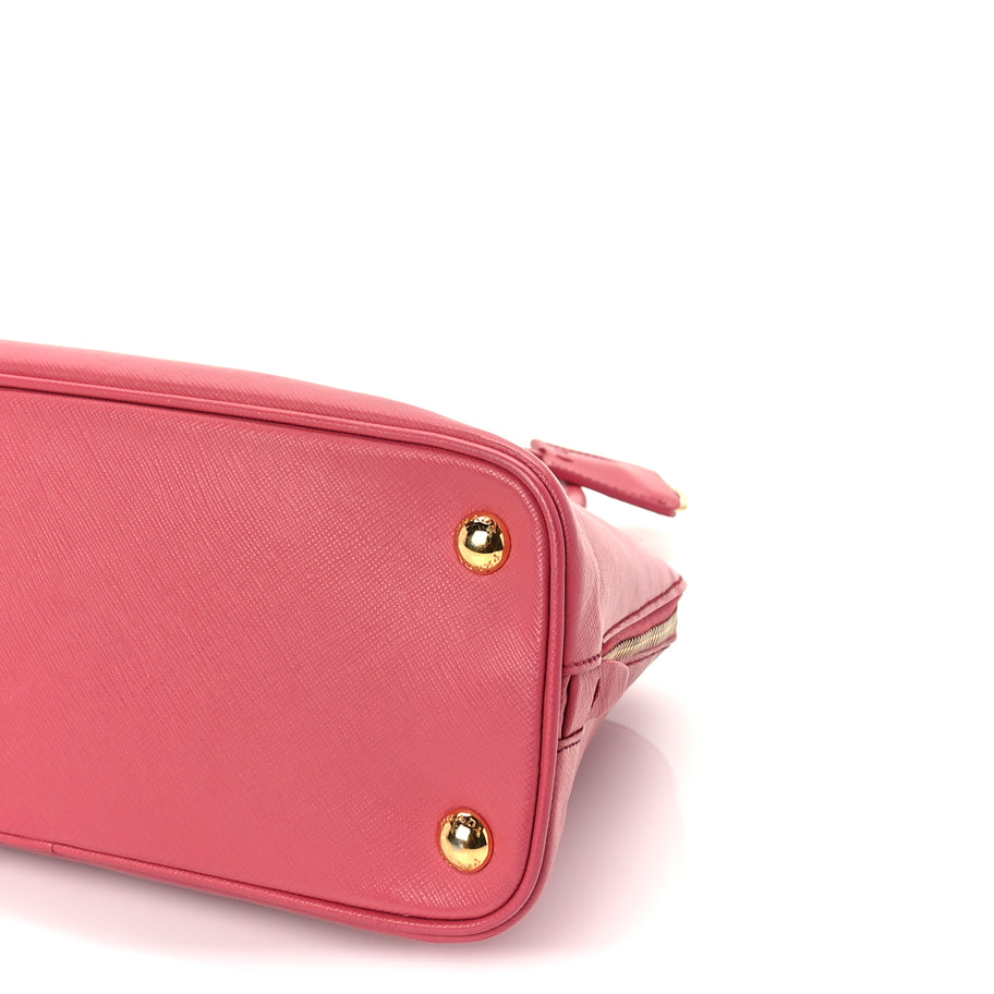 Prada Saffiano Vernice Small Promenade Tote  Peonia Image 8
