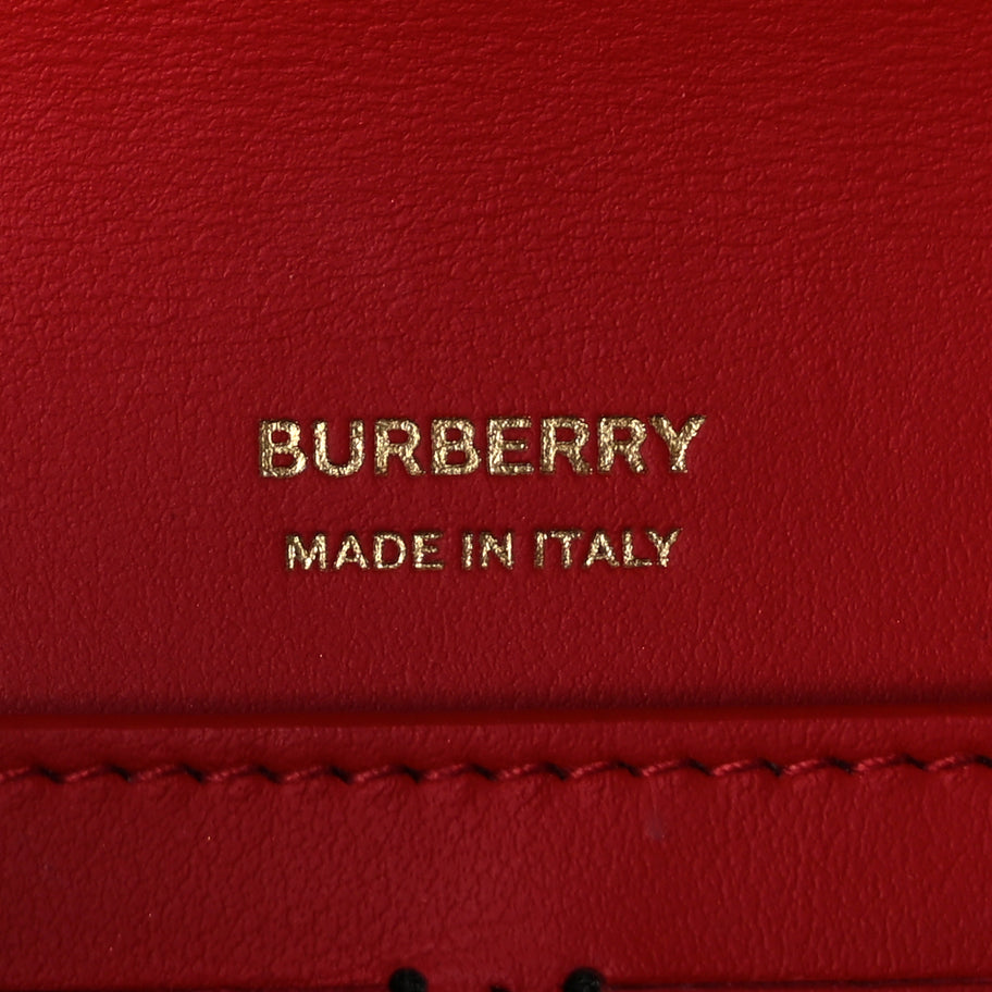 Burberry Lambskin Quilted Lola Chain Wallet  Bright Red Image 5