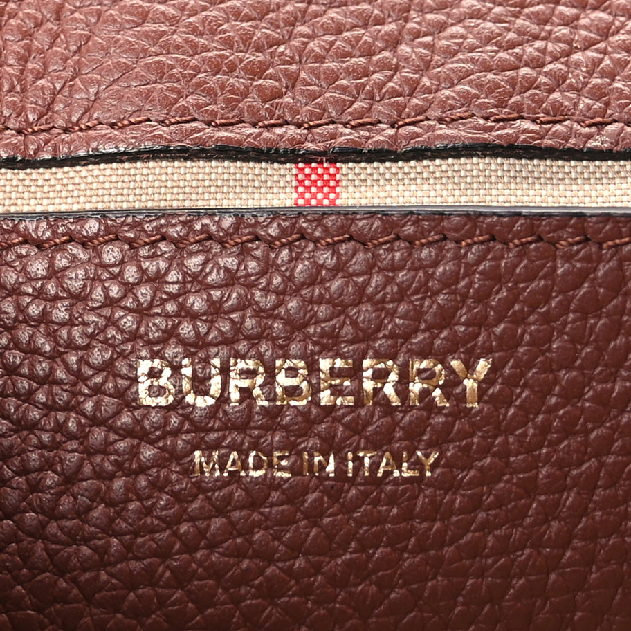 Burberry Calfskin Vintage Check Note Crossbody Bag Tan Image 5