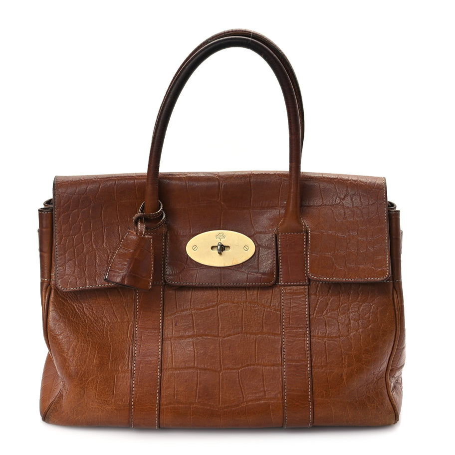 Mulberry Crocodile Embossed Bayswater Oak Image 1