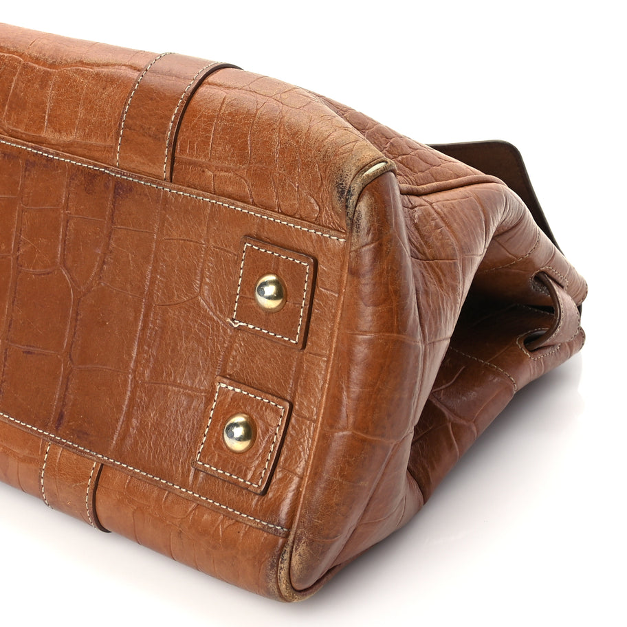 Mulberry Crocodile Embossed Bayswater Oak Image 8