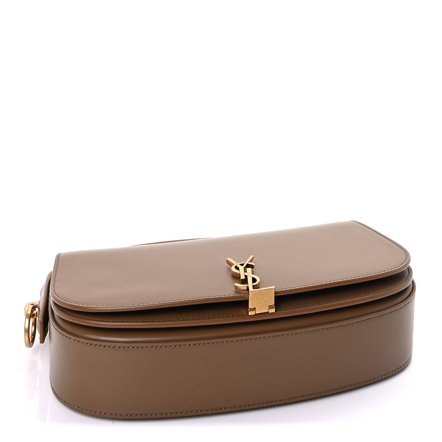 Saint Laurent Box Calfskin Mini Voltaire Shoulder Bag  Dark Cork Image 3