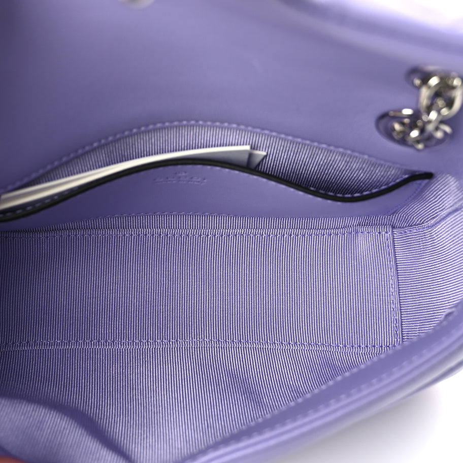Gucci Lambskin Matelasse Small GG Marmont Shoulder Bag Lilac Image 4