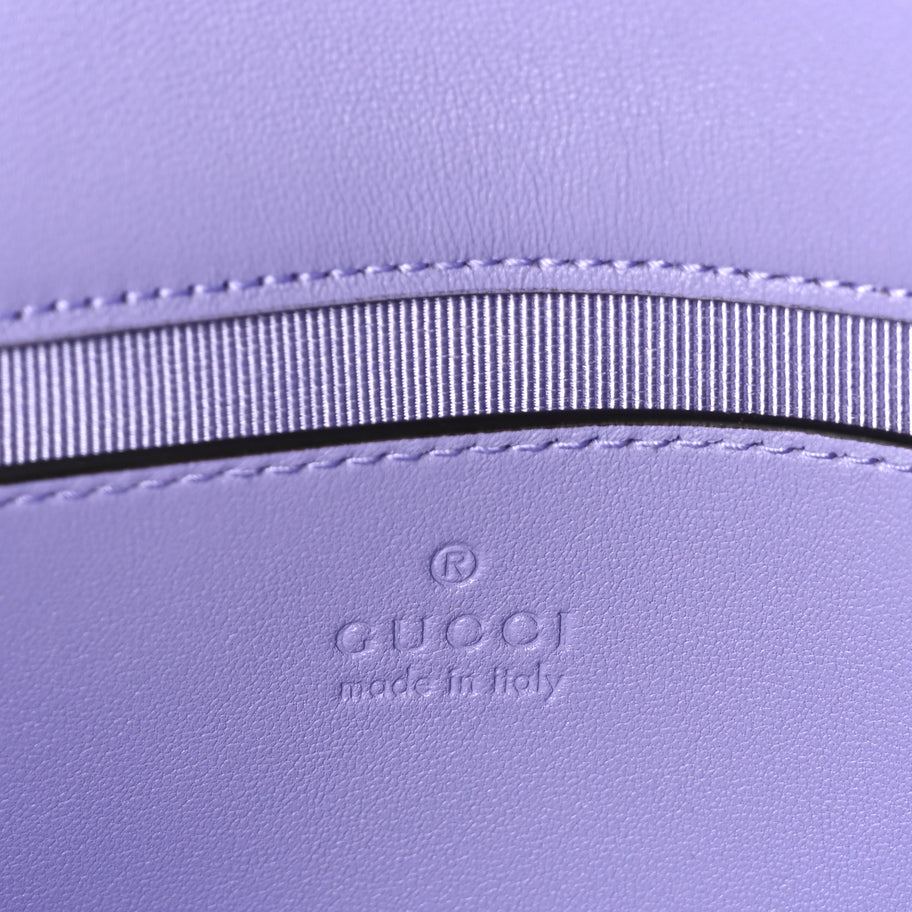 Gucci Lambskin Matelasse Small GG Marmont Shoulder Bag Lilac Image 5