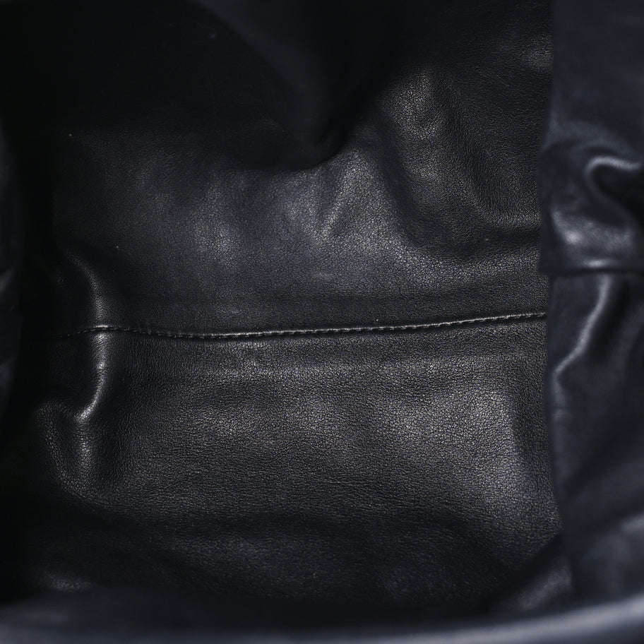 Bottega Veneta Smooth Butter Calf Teen Pouch Black Image 5