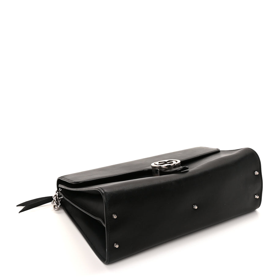 Gucci Moon Calfskin Medium Interlocking G Shoulder Bag  Black Image 3