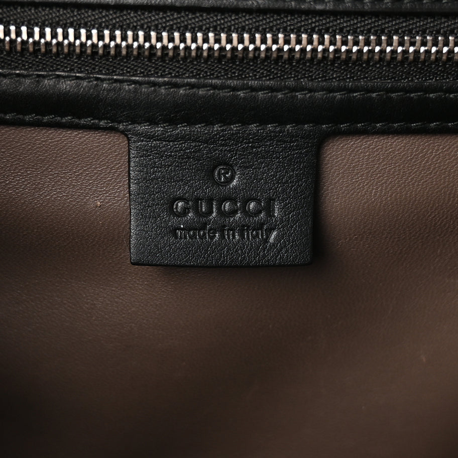 Gucci Moon Calfskin Medium Interlocking G Shoulder Bag  Black Image 5