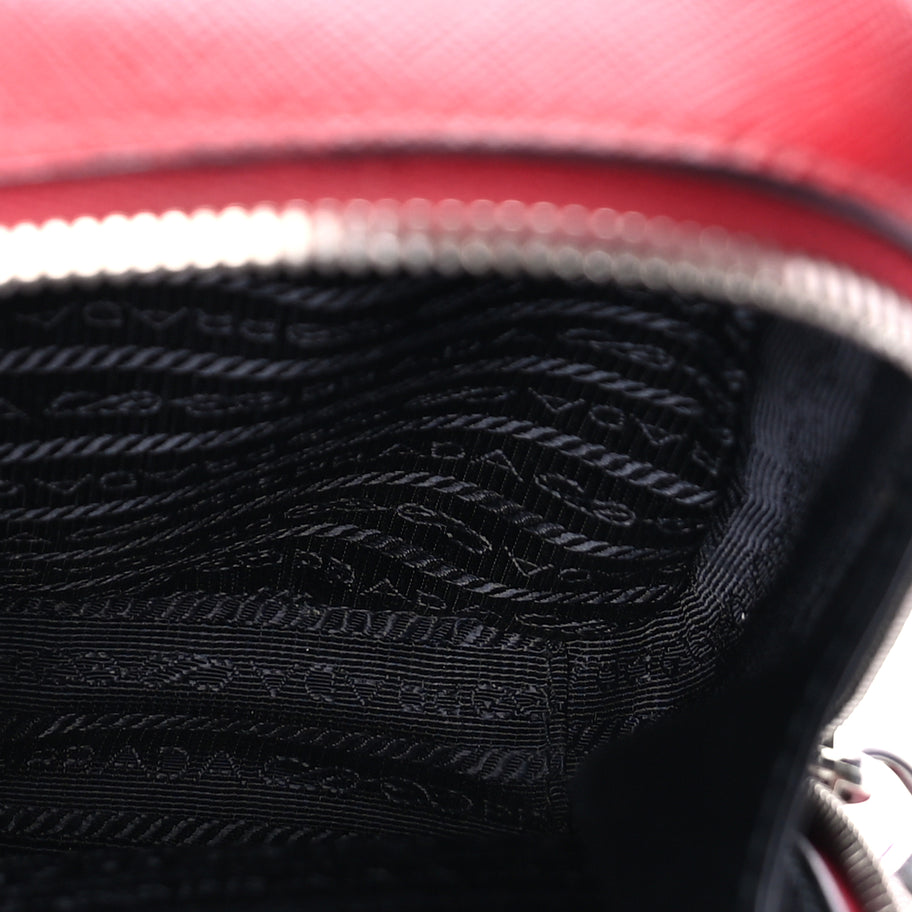 Prada Saffiano Travel Brique Crossbody Messenger Bag Fuoco Image 4