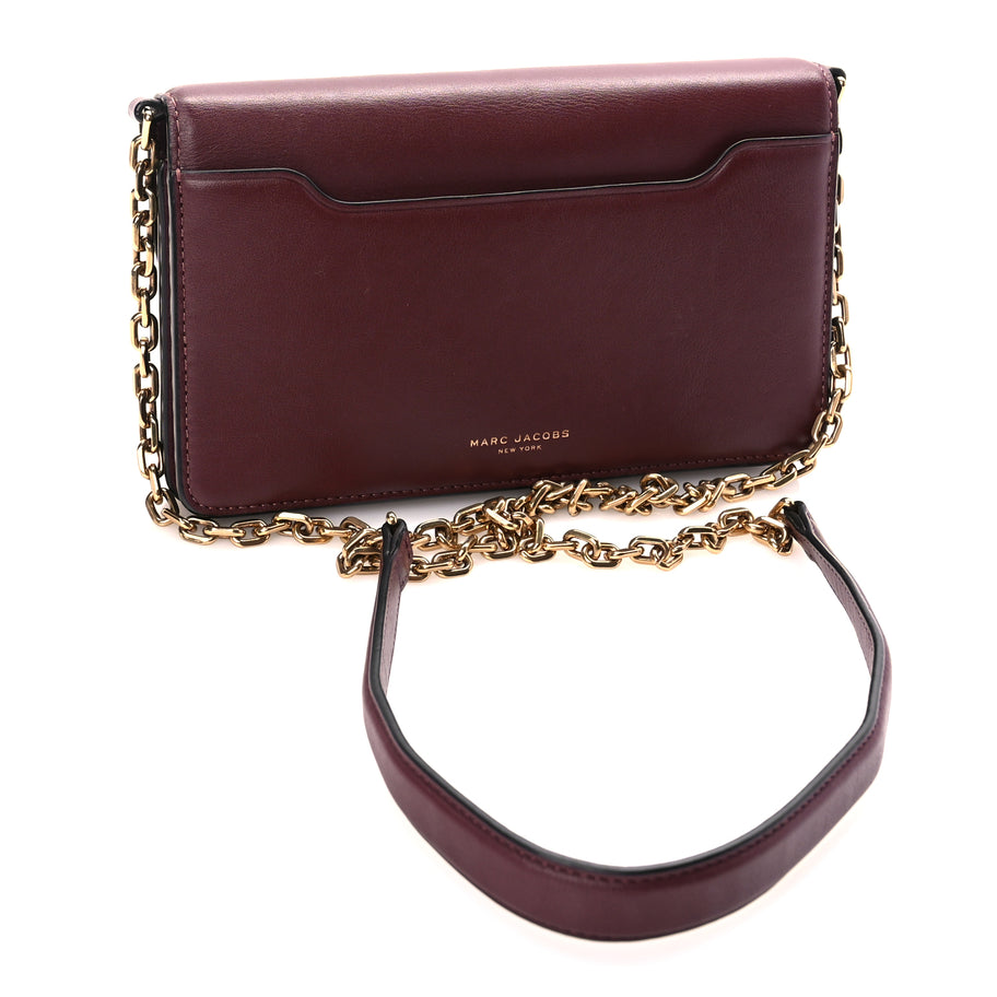 Marc Jacobs Calfskin West End Chain Wallet  Burgundy Image 2