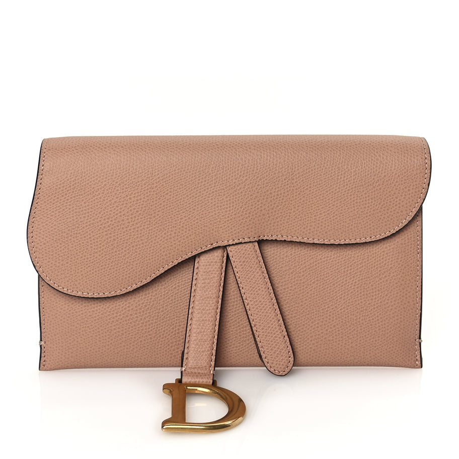 Christian Dior Grained Calfskin Saddle Clutch Fard Image 1