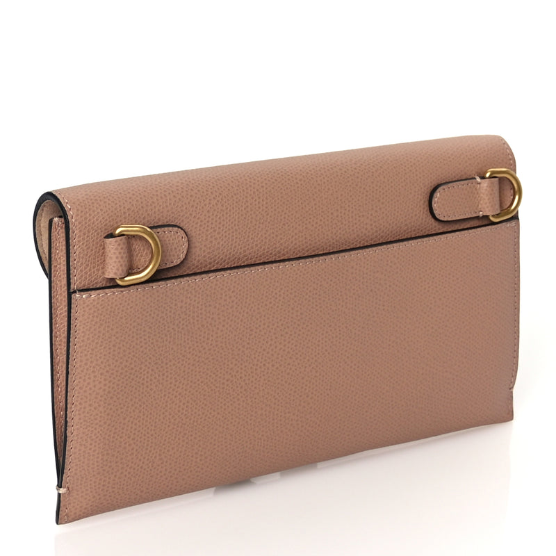  Christian Dior Grained Calfskin Saddle Clutch Fard