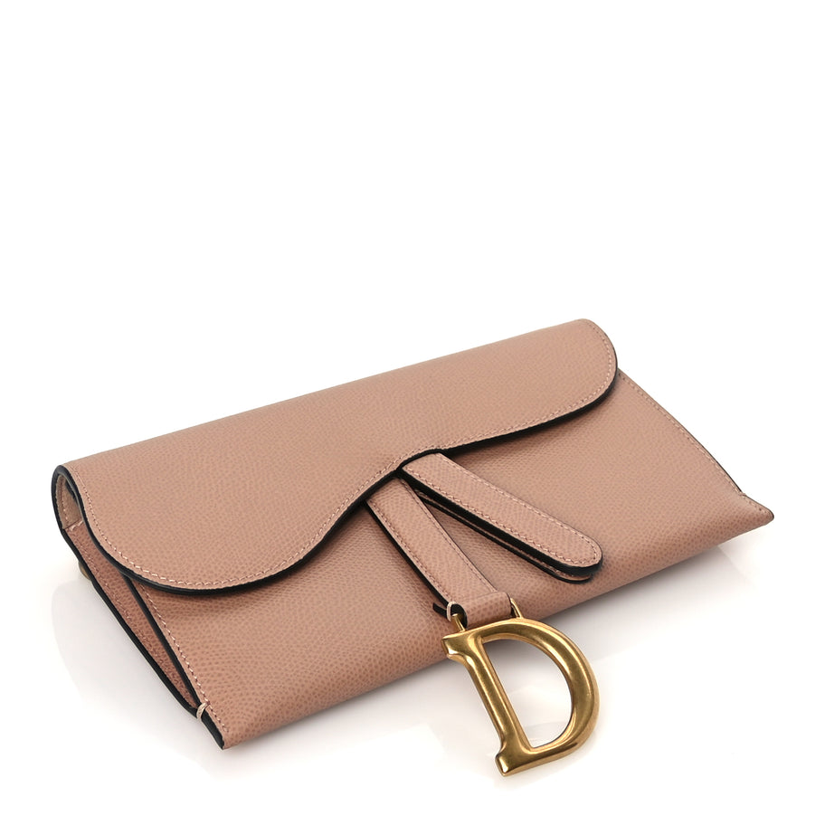 Christian Dior Grained Calfskin Saddle Clutch Fard Image 3