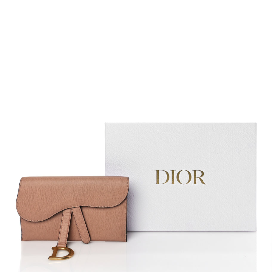 Christian Dior Grained Calfskin Saddle Clutch Fard Image 9