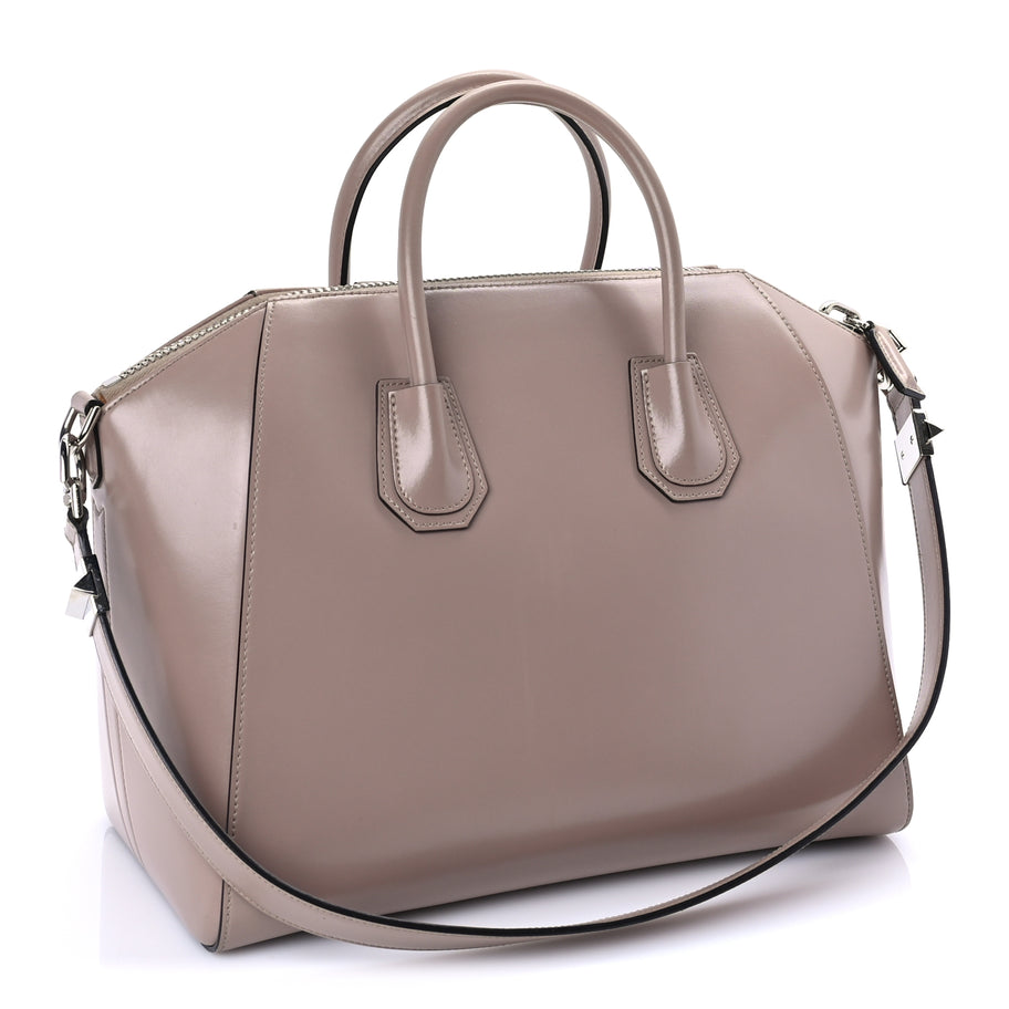 Givenchy Shiny Lord Calfskin Medium Antigona Taupe Image 2