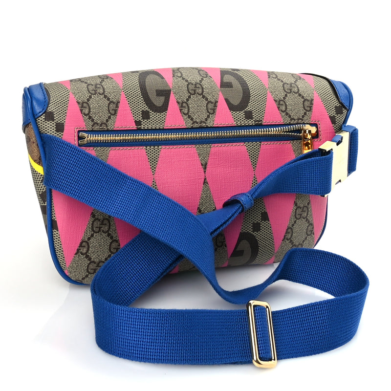  Gucci GG Supreme Monogram Rhombus Belt Bag Multicolour