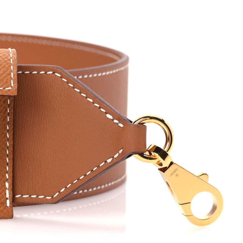  Hermes Swift Epsom Pocket Kelly Shoulder Strap Gold