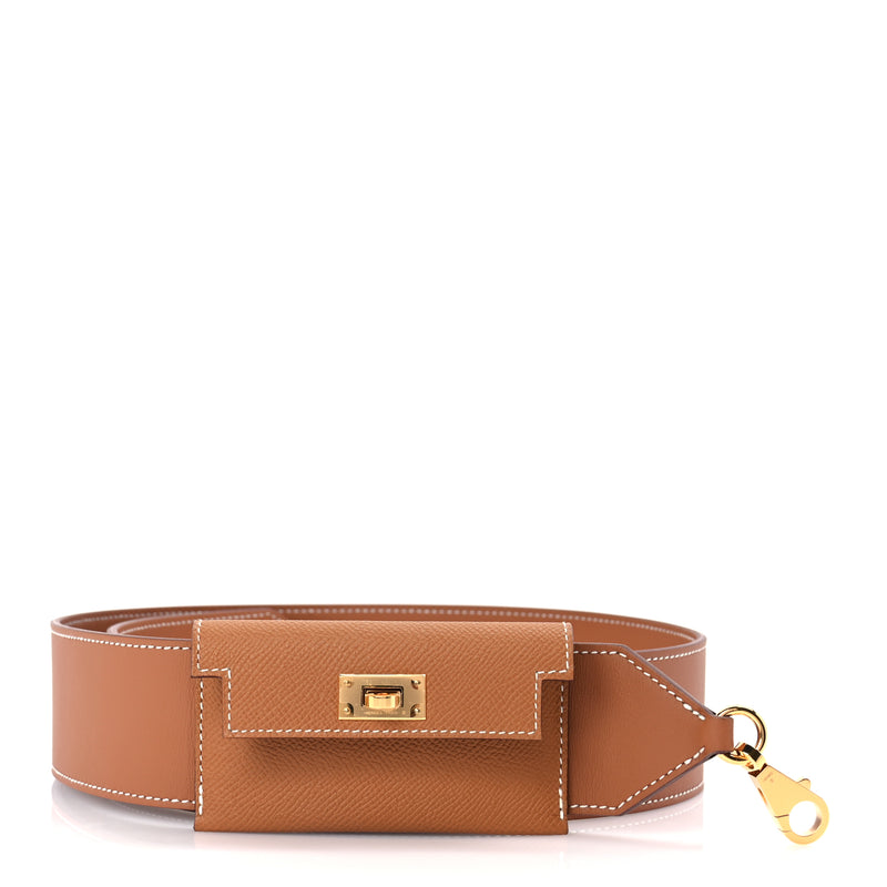  Hermes Swift Epsom Pocket Kelly Shoulder Strap Gold