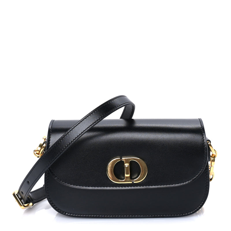  Christian Dior Box Calfskin 30 Montaigne Small Avenue Bag  Black