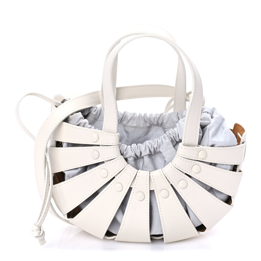 Bottega Veneta French Calfskin Small Shell White Frost Image 1