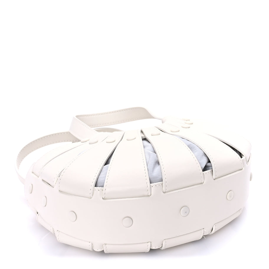 Bottega Veneta French Calfskin Small Shell White Frost Image 3