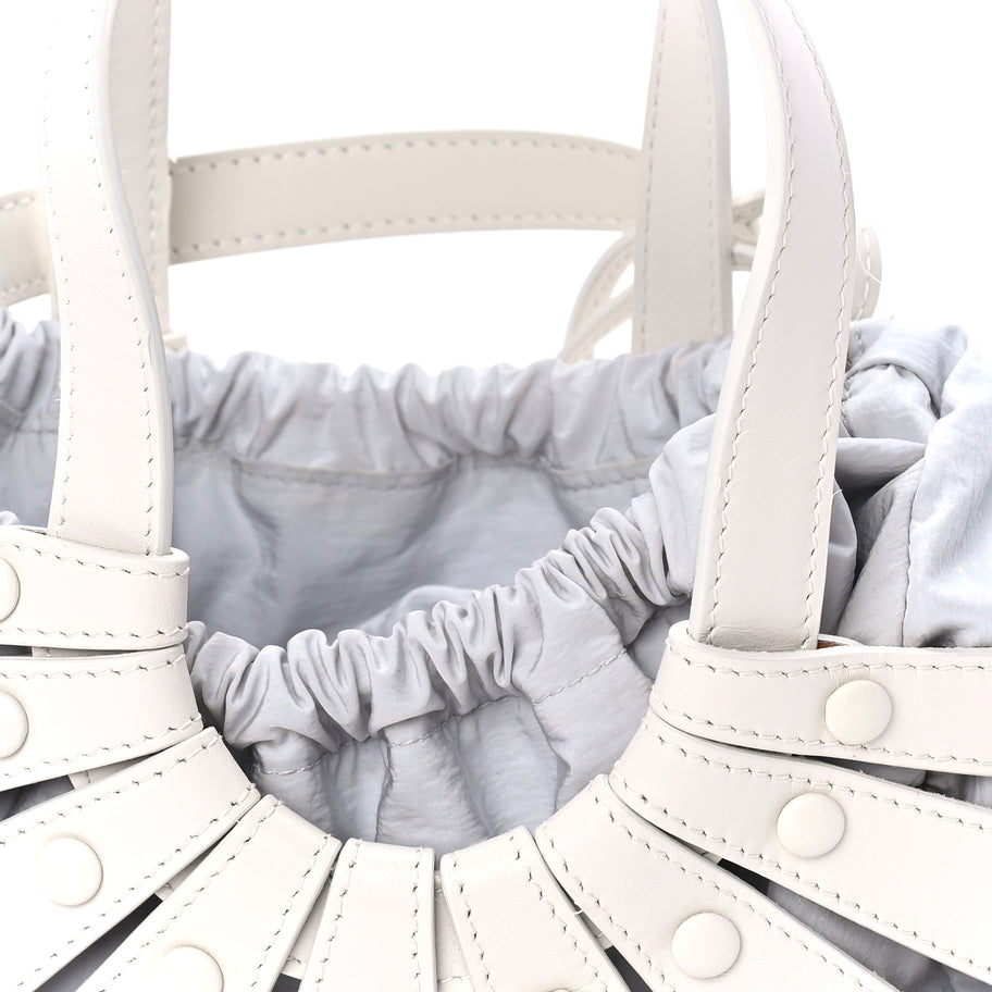 Bottega Veneta French Calfskin Small Shell White Frost Image 6