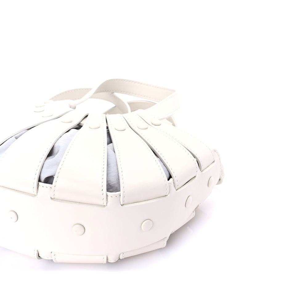 Bottega Veneta French Calfskin Small Shell White Frost Image 8