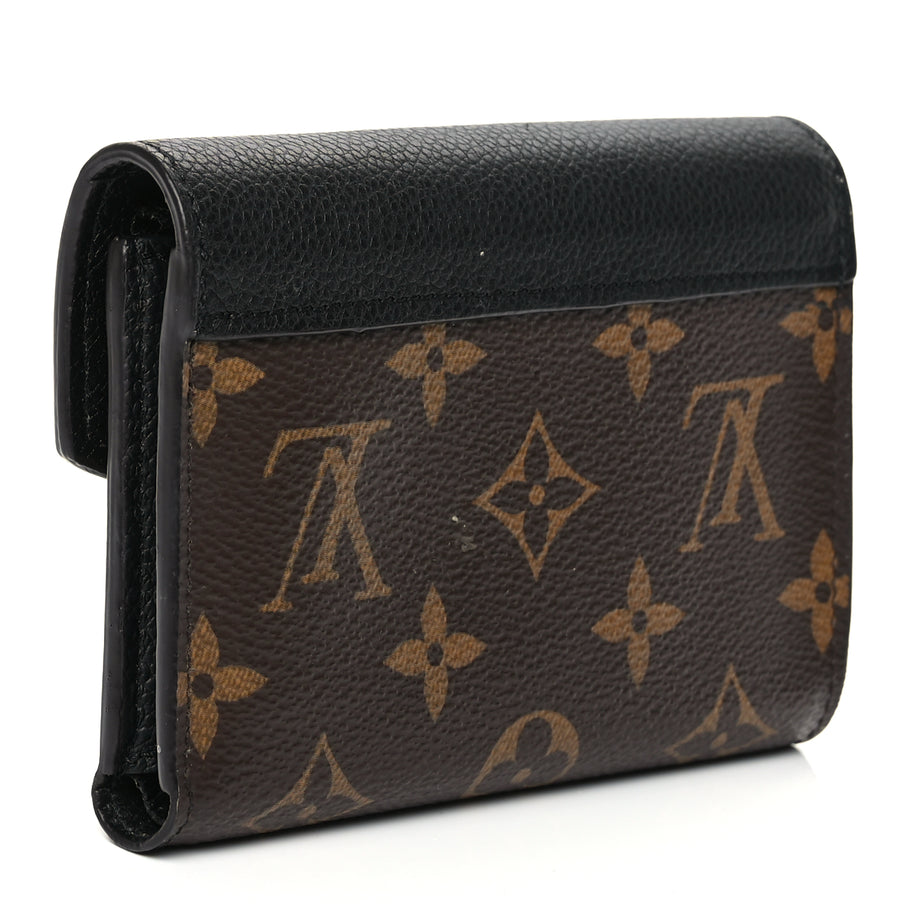 Louis Vuitton LOUIS VUITTON Monogram Pallas Compact Wallet NM Black Image 3