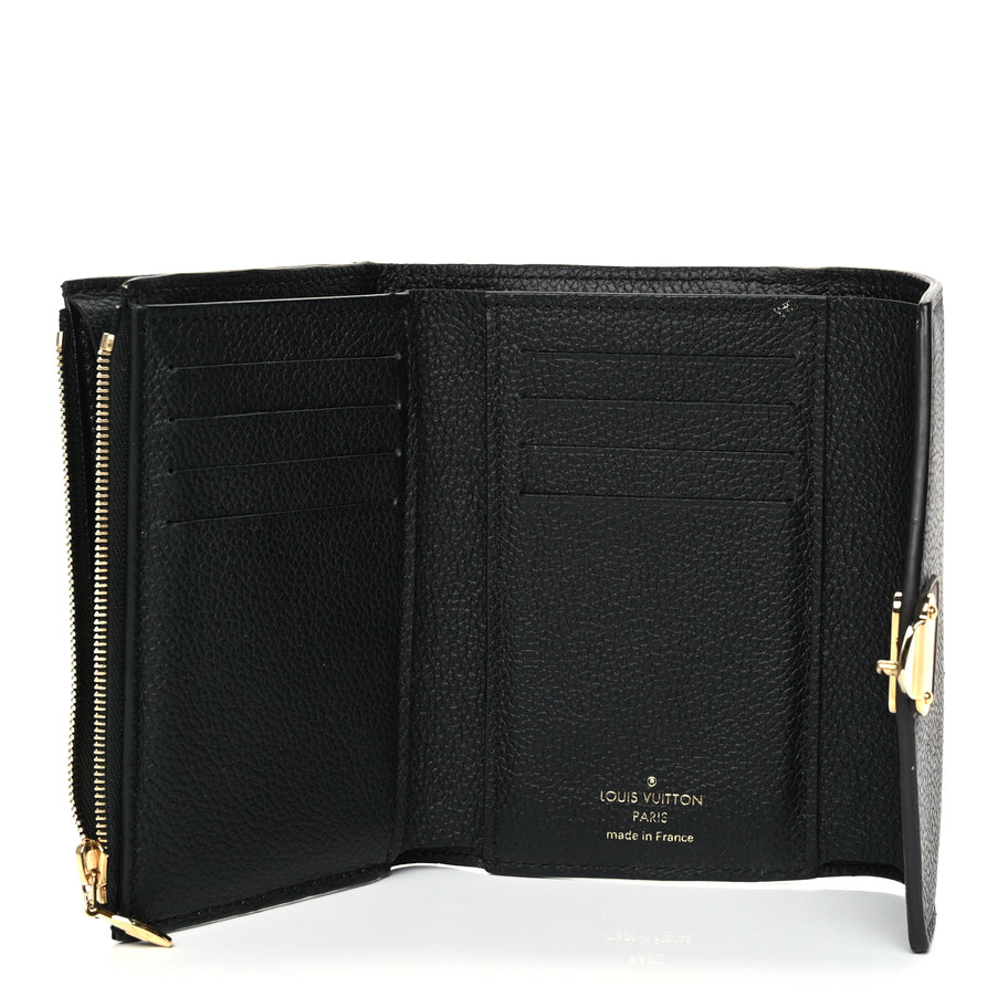 Louis Vuitton LOUIS VUITTON Monogram Pallas Compact Wallet NM Black Image 8