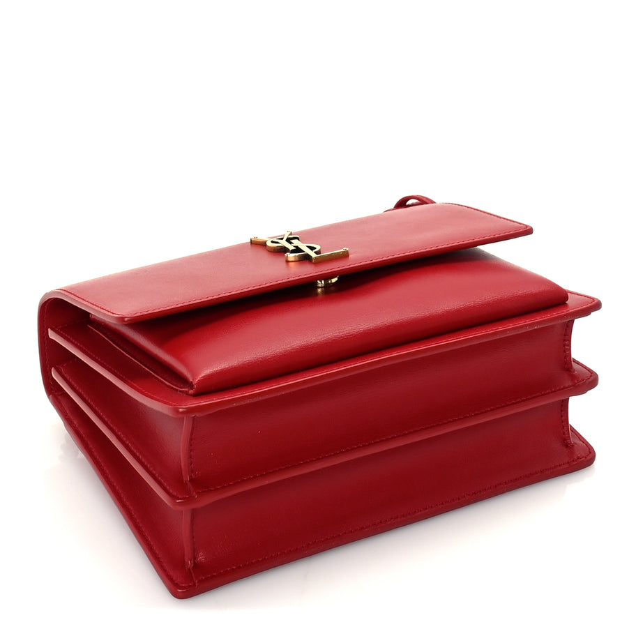 Saint Laurent Calfskin Medium Monogram Sunset Rouge Eros Image 3