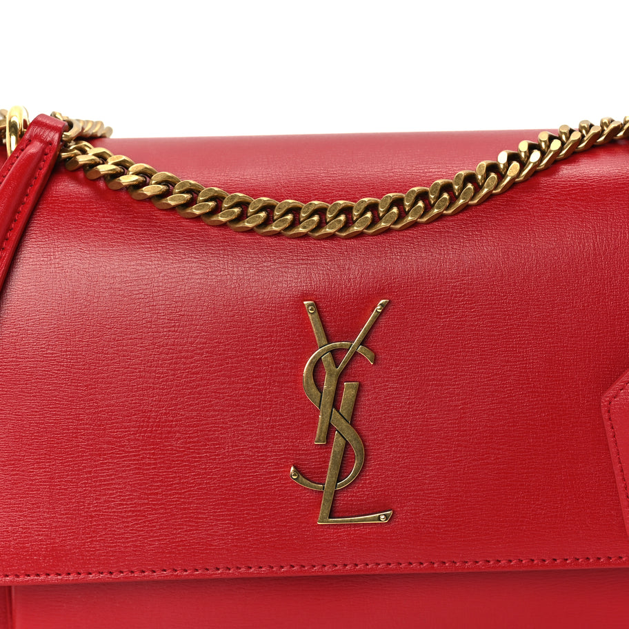 Saint Laurent Calfskin Medium Monogram Sunset Rouge Eros Image 6
