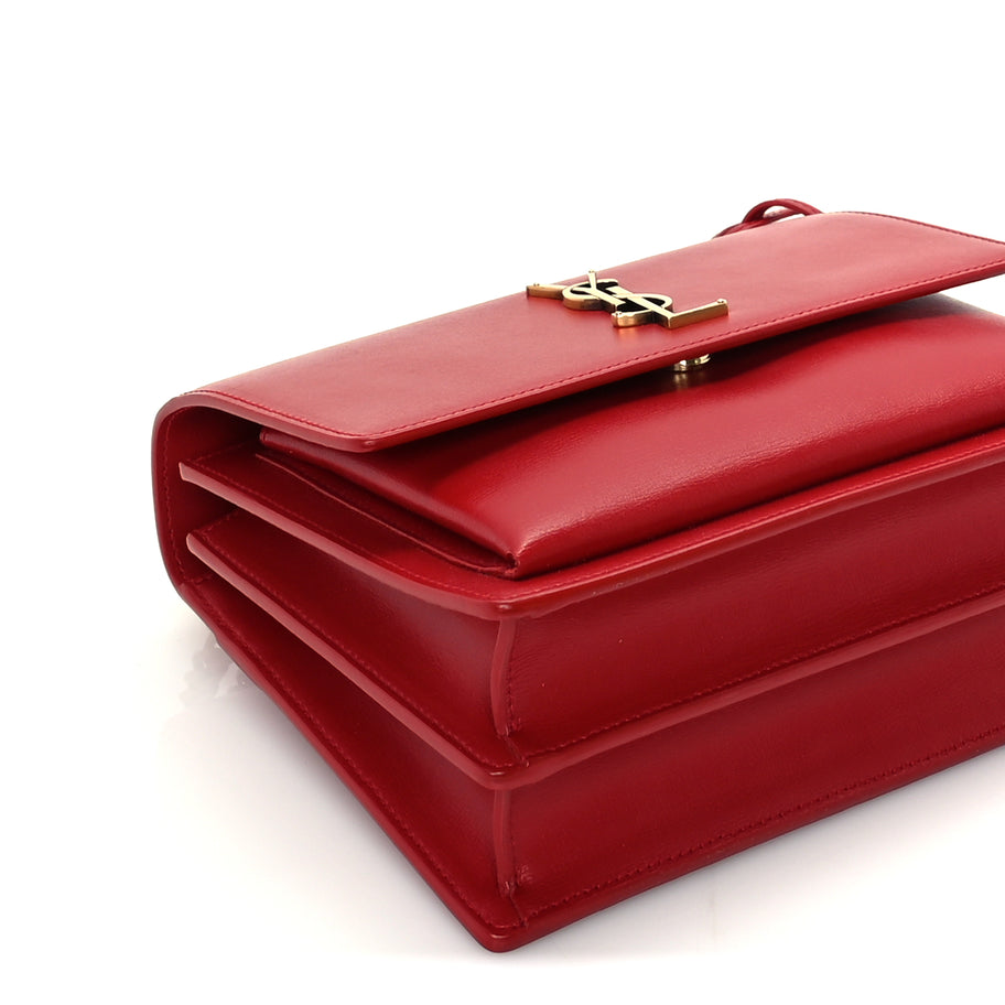 Saint Laurent Calfskin Medium Monogram Sunset Rouge Eros Image 7